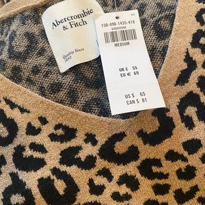 Abercrombie & Fitch V-neck Puff Sleeve Sweater